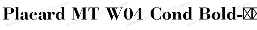 Placard MT W04 Cond Bold字体转换